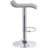 Leick Home 10042GR Adjustable Swivel Stool with Chrome Base, Set of 2, Gray