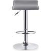 Leick Home 10042GR Adjustable Swivel Stool with Chrome Base, Set of 2, Gray