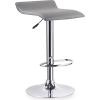 Leick Home 10042GR Adjustable Swivel Stool with Chrome Base, Set of 2, Gray