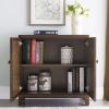 Leick Home 10083-WA Mirrored Diamond Filigree Hallstand/Entryway Table with Adjustable Shelf, Walnut(Walnut)