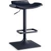 Leick Home 10138BL Adjustable Height Swivel Stool with Matte Black Base, Set of 2, Black