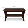 Leick Home 10303 Boa Condo/Apartment Coffee Table with Shelf, Chocolate Oak