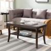 Leick Home 10303 Boa Condo/Apartment Coffee Table with Shelf, Chocolate Oak