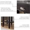 Leick Home 10506-BK Laurent Chairside Table with Drawer and Display Shelf, Black(Black)