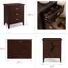 Leick Home 10506-BK Laurent Chairside Table with Drawer and Display Shelf, Black(Chocolate Cherry)