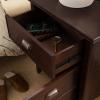 Leick Home 10506-BK Laurent Chairside Table with Drawer and Display Shelf, Black(Chocolate Cherry)