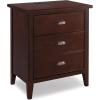Leick Home 10506-BK Laurent Chairside Table with Drawer and Display Shelf, Black(Chocolate Cherry)
