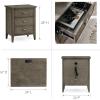 Leick Home 10506-BK Laurent Chairside Table with Drawer and Display Shelf, Black(Smoke Gray)