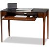 Leick Home 11132-GR Obsidian Black Glass Top Hall Console with Shelf, Gray(Obsidian Black)