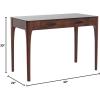 Leick Home 11132-GR Obsidian Black Glass Top Hall Console with Shelf, Gray(Obsidian Black)