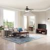 Leick Home 11286 Ironcraft Rustic Two Drawer Metal and Wood Corner TV Stand with Adjustable Shelves for 55″ TV’s, Mission Oak/Black