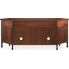 Leick Home 11286 Ironcraft Rustic Two Drawer Metal and Wood Corner TV Stand with Adjustable Shelves for 55″ TV’s, Mission Oak/Black