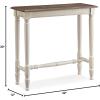 Leick Home 11732 Toscana Hall Console Table, Dry Brushed Ecru and Soft Gray Glazed Otter