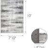 Leick Home 594614 Zielle Soft Shag Painterly Modern Rug Gray Living Room Bedroom Area Rug Rectangle 7’10” x 10′