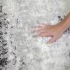 Leick Home 594614 Zielle Soft Shag Painterly Modern Rug Gray Living Room Bedroom Area Rug Rectangle 7’10” x 10′