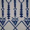 Leick Home 594929 Cusp Runner Gray with Blue Moroccan Pattern Indoor Outdoor Area Rug Runner 2’x8′