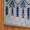 Leick Home 594986 Cusp Gray with Blue Moroccan Pattern Indoor Outdoor Area Rug Rectangle 6’7″x9’6″