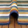 Leick Home 595132 Blithe Colorful Line Indoor Outdoor Area Rug Rectangle 6’7″x9’6″