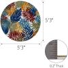 Leick Home 595207 Talipot Palm Indoor Outdoor Area Rug Round 5’3″