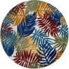 Leick Home 595207 Talipot Palm Indoor Outdoor Area Rug Round 5’3″