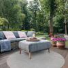 Leick Home 595645 Vennor Geometric Indoor Outdoor Area Rug Round 5’3″