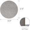 Leick Home 595645 Vennor Geometric Indoor Outdoor Area Rug Round 5’3″