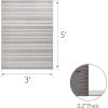 Leick Home 595777 Everald Multi-Pattern Indoor Outdoor Area Rug Rectangle 3’x5′