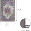 Leick Home 596114 Oryn Vintage Multicolor Medallion Boho Chic Living Room Bedroom Area Rug Rectangle 5’3″ x 7’7″