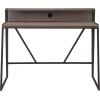 Leick Home 70010-ROGM Fletcher 44″ L x 23.75″ W/D Ready-to-Assemble Contemporary Single-Shelf Cable Management Writing Desk for Home Office, Craft Room, Gaming, Roughsawn Oak/Gunmetal(Roughsawn Oak/ Gunmetal)