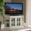 Leick Home 81287 Bronze Glass Door Corner TV Stand with Bookcases for 50″ TV’s, Chocolate Cherry