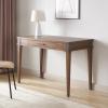 Leick Home 83430 Corner Computer/Writing Desk with Center Keyboard Drawer and Shelf, Black Oak(Aged Barrel/Gunmetal)