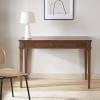 Leick Home 83430 Corner Computer/Writing Desk with Center Keyboard Drawer and Shelf, Black Oak(Aged Barrel/Gunmetal)