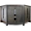 Leick Home 87385 Westwood Three Door Corner TV Stand For 50″ TV’s, Brown Cherry
