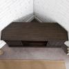 Leick Home 89585 Hunt Club Two Door Rustic Oak Corner TV Stand with Open Component Storage for 60″ TV’s, Burnished Laurel Oak