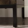 Leick Home 89650 Tableau Vintage Oak TV Console on Black Metal Base for 60″ TVs, Distressed Riverstone(Distressed Riverstone)