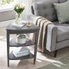 Leick Home 9009-GR Shield Side Table, Rustic Gray, 21 in x 21 in x 27 in