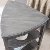 Leick Home 9009-GR Shield Side Table, Rustic Gray, 21 in x 21 in x 27 in