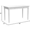 Leick Home Cottage White Turned leg Laptop Desk with Center Drawer, White(Cottage White)