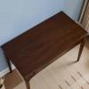 Leick Home Cottage White Turned leg Laptop Desk with Center Drawer, White(Heartwood Cherry)