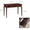Leick Home Cottage White Turned leg Laptop Desk with Center Drawer, White(Heartwood Cherry)
