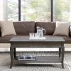 Leick Home Luna Condo/Apartment Coffee Table, Gray Wash(Gray Wash)