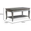 Leick Home Luna Condo/Apartment Coffee Table, Gray Wash(Gray Wash)