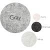Leick Home Zielle Area Rug Soft Shag in Painterly Modern with Rug Pad Gray Living Room Bedroom Office Rectangle 5’3″ x 7’7″