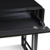Leick Oak Drop Leaf Computer/Writing Desk, Black(Black)
