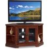 Leick Furniture Riley Holliday Bookshelf End Corner 50″ TV’s, Brown Cherry
