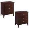 Leick Home 10506-BK Laurent Chairside Table with Drawer and Display Shelf, Black(Chocolate Cherry)