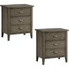 Leick Home 10506-BK Laurent Chairside Table with Drawer and Display Shelf, Black(Smoke Gray)