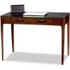 Leick Home 11132-GR Obsidian Black Glass Top Hall Console with Shelf, Gray(Obsidian Black)