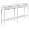 Leick Home 214445 Coastal Nightstand One Drawer Side Table with USB-C Fast Charging Station AC/USB Charger and Shelf, 2-Pack, Swan Black(Orchid White)