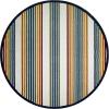 Leick Home 595041 Blithe Colorful Line Indoor Outdoor Area Rug Round 5’3″